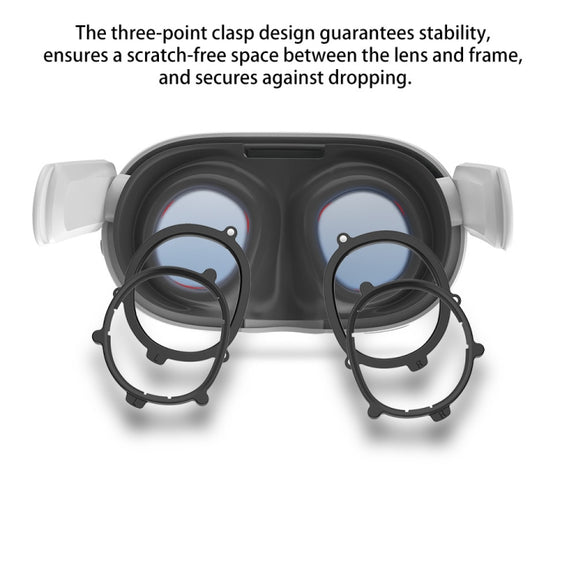 For Meta Quest 3 VR Magnetic Eyeglasses Frame, Spec: L&R Frame Black