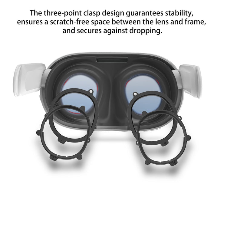 For Meta Quest 3 VR Magnetic Eyeglasses Frame, Spec: Anti Blue Light Lens+Frame Black