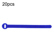 20pcs Data Cable Storage And Management Strap T-Shape Nylon Binding Tie, Model: Blue 12 x 250mm