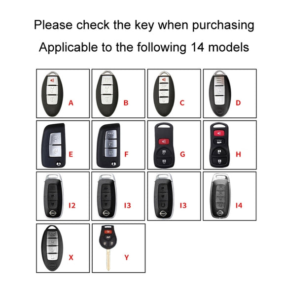 For Nissan Car Key Cover Keychain Anti-lost Number Plate, Style: X
