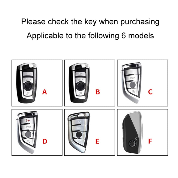 For BMW Car Key Cover Multifunctional Keychain Anti-Lost Number Plate, Style: F