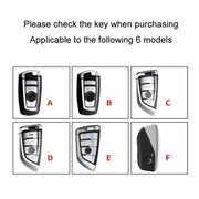 For BMW Car Key Cover Multifunctional Keychain Anti-Lost Number Plate, Style: F