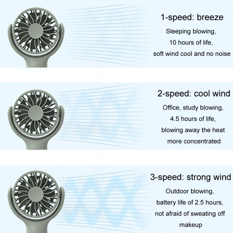 Mini Handheld Small Fan Rechargeable Mute Desktop Portable Fan(Pink)