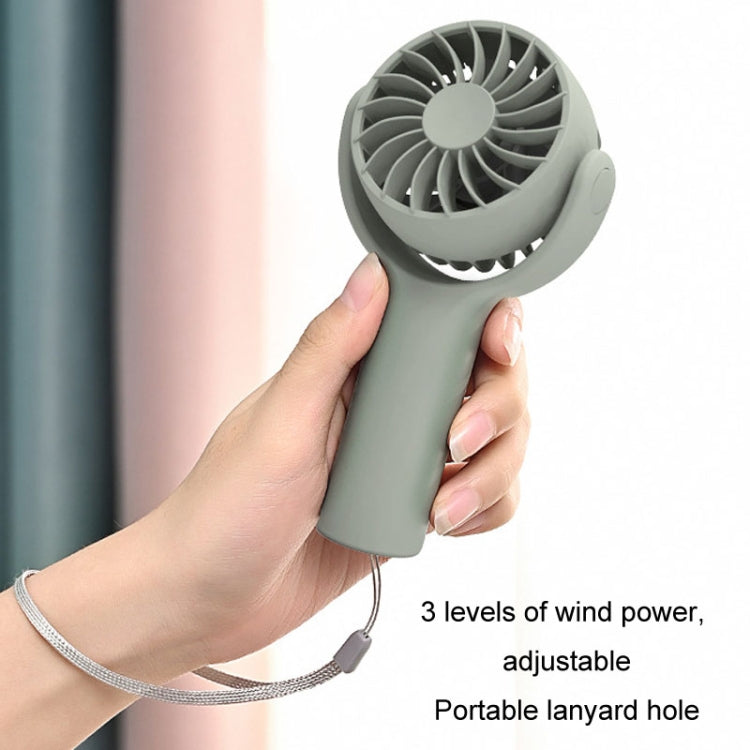 Mini Handheld Small Fan Rechargeable Mute Desktop Portable Fan(Pink)