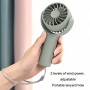 Mini Handheld Small Fan Rechargeable Mute Desktop Portable Fan(Pink)