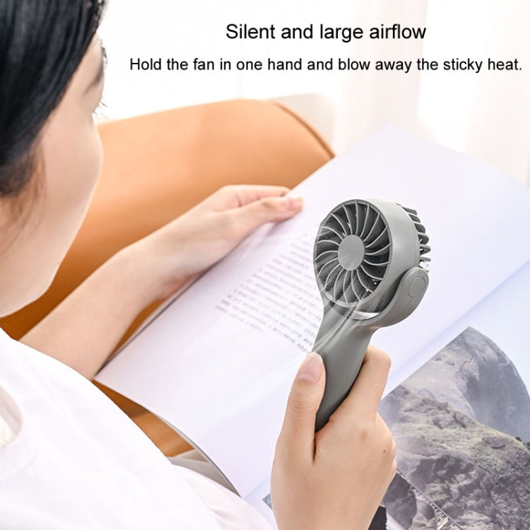 Mini Handheld Small Fan Rechargeable Mute Desktop Portable Fan(Pink)