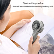 Mini Handheld Small Fan Rechargeable Mute Desktop Portable Fan(Pink)