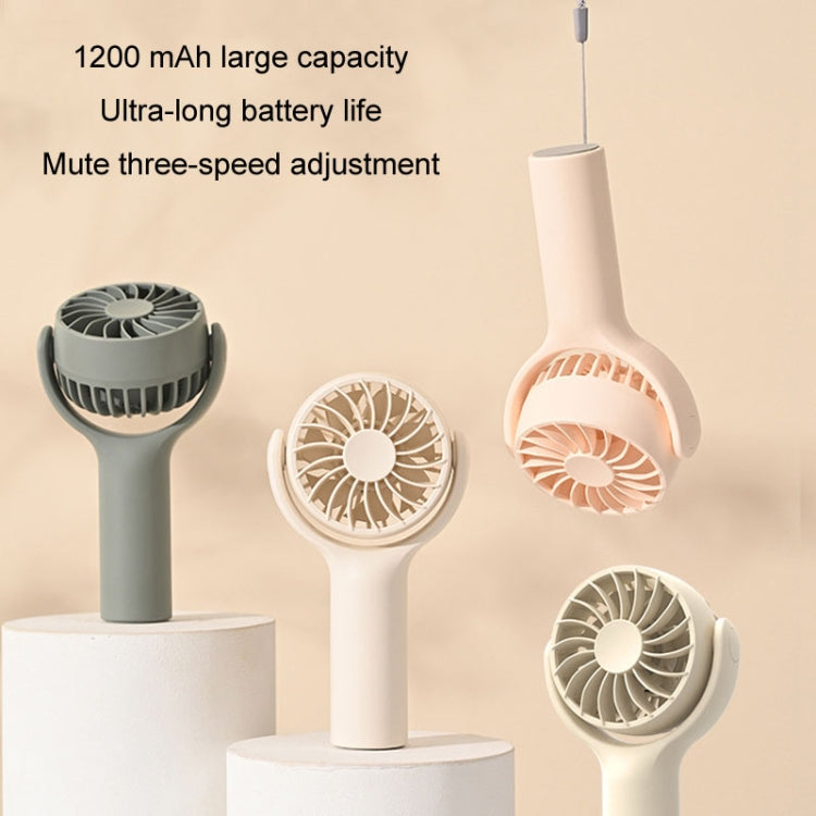 Mini Handheld Small Fan Rechargeable Mute Desktop Portable Fan(Pink)