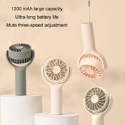 Mini Handheld Small Fan Rechargeable Mute Desktop Portable Fan(Khaki)