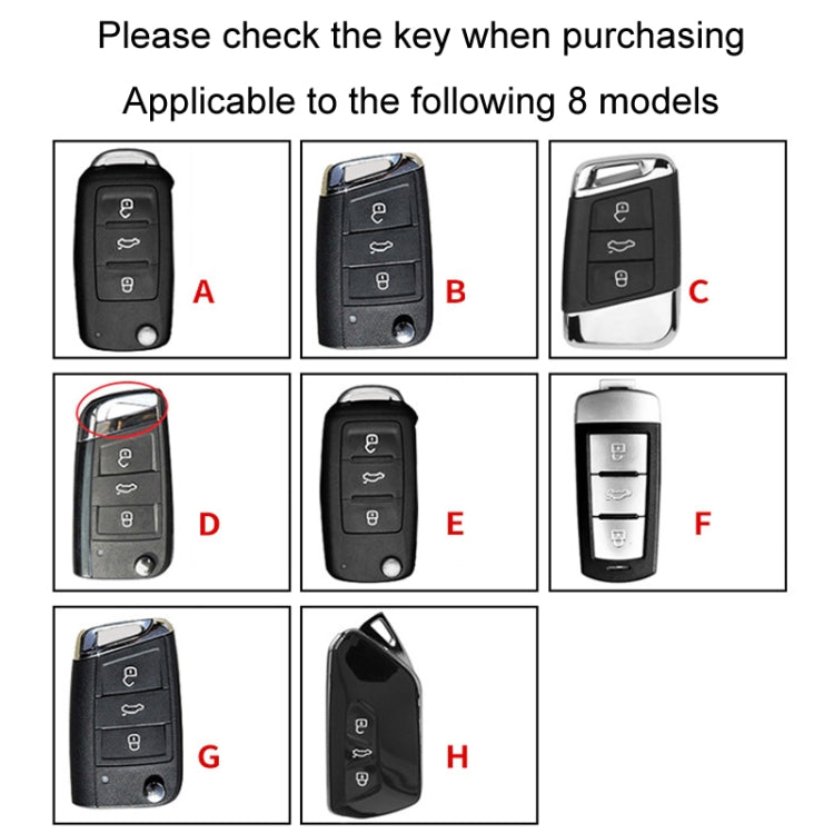 For Volkswagen Key Cover Multifunctional Keychain Anti-lost Number Plate, Style: G