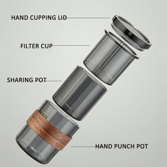 3 In 1 Pour Over Coffee Maker with Filter Cup for Camping Travel Office Coffee