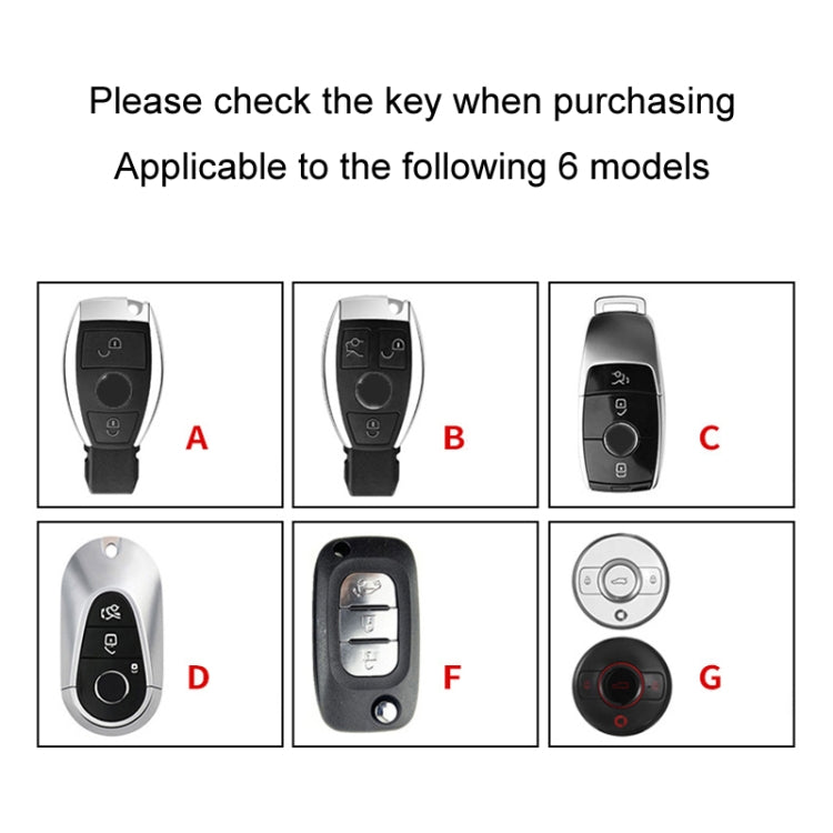 For Mercedes-Benz Car Key Cover Multifunctional Keychain Anti-lost Number Plate, Style: B