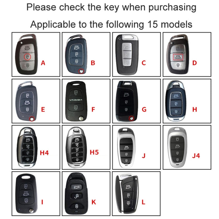 For Hyundai Car Key Cover Multifunctional Keychains Anti-lost Number Plates, Style: F