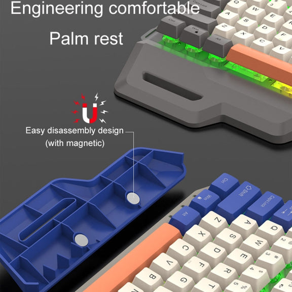 XUNSVFOX K90 Mechanical Feeling Metal Keyboard Gaming Computer Wired Keyboard(Shimmer)