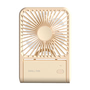 HX-123 USB Charging Wall-mounted Desktop Folding Thin and Light Small Fan(Yellow)