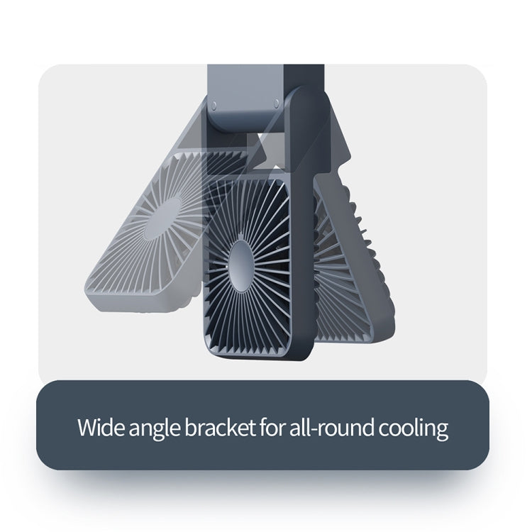 HX-123 USB Charging Wall-mounted Desktop Folding Thin and Light Small Fan(Blue)
