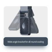 HX-123 USB Charging Wall-mounted Desktop Folding Thin and Light Small Fan(Blue)