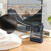 HX-123 USB Charging Wall-mounted Desktop Folding Thin and Light Small Fan(Blue)