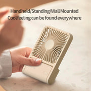 HX-123 USB Charging Wall-mounted Desktop Folding Thin and Light Small Fan(Blue)