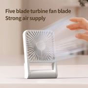 HX-123 USB Charging Wall-mounted Desktop Folding Thin and Light Small Fan(Blue)