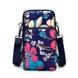 Printed Crossbody Mobile Phone Bag Mini Wallet With Arm Band, Style: Blue Printing - Single-shoulder Bags by PMC TechLife | Online Shopping South Africa | PMC TechLife | Buy Now Pay Later Mobicred