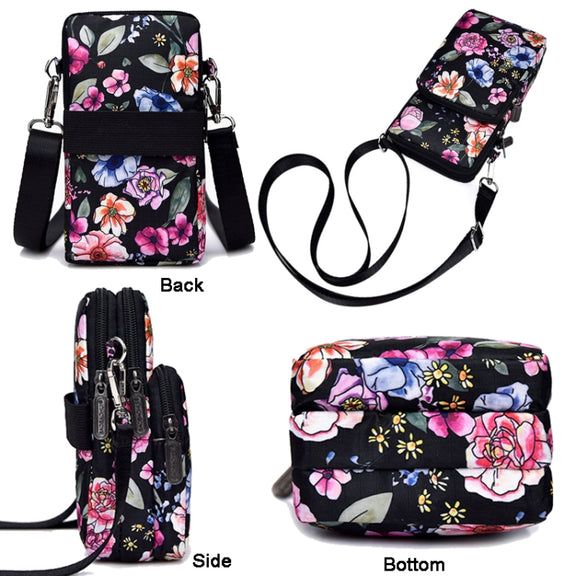 Printed Crossbody Mobile Phone Bag Mini Wallet With Arm Band, Style: Small Tree Bud