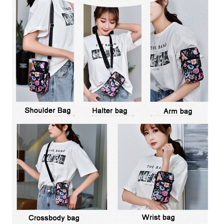 Printed Crossbody Mobile Phone Bag Mini Wallet With Arm Band, Style: Star