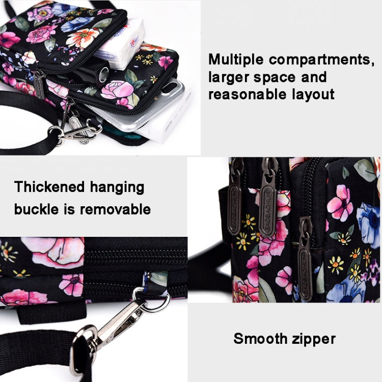 Printed Crossbody Mobile Phone Bag Mini Wallet With Arm Band, Style: Square Dot