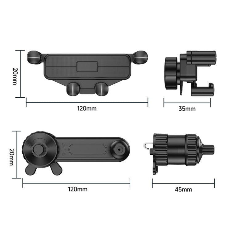 Car Mobile Phone Holder Navigation Air Outlet Support Fixed Bracket(Metal Hook)