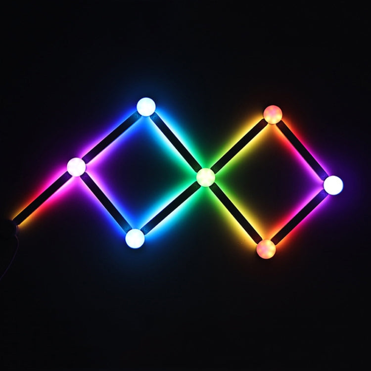 JSK-P30 9 Sections Smart WiFi Bluetooth Splicing Atmosphere Light Sound Control Constellation Light Support Amazon Alexa / Google Assistant / DuerOS AU Plug(White)