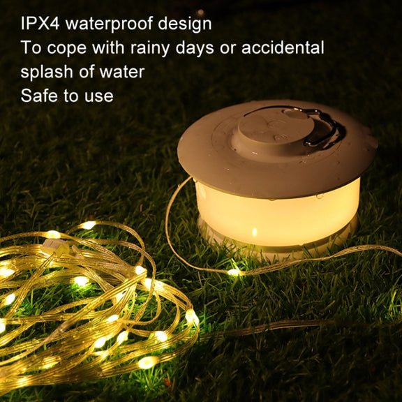 JSK-L20 Outdoor Camping Lamp LED Tent Atmosphere Light String(White)