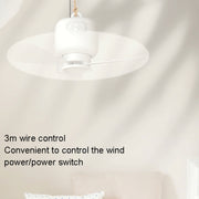 USB Plug-in Version Small Ceiling Fan Camping Outdoor Portable Hanging Fan(White)