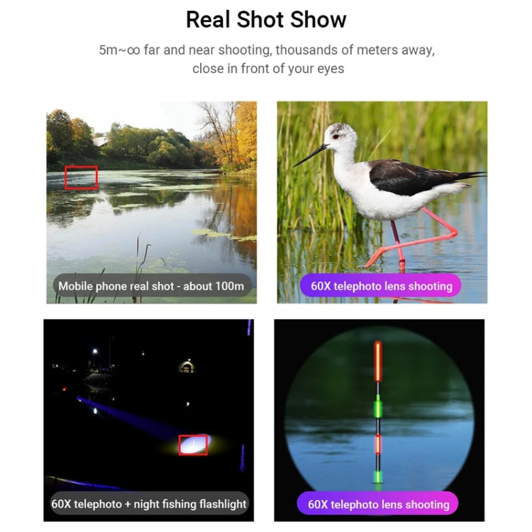 APEXEL 60X Smartphone Telescope Lens With Extendable Tripod Set