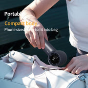 Outdoor Handheld Turbine Digital Display 100-Speed High-Speed Mini Fan, Color: Black