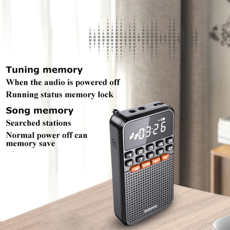Rolton T1 Portable Radio Receiver Old People Singing Opera Player Mini Stereo Walkman(Gold)