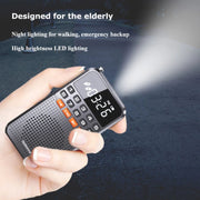 Rolton T1 Portable Radio Receiver Old People Singing Opera Player Mini Stereo Walkman(Gold)