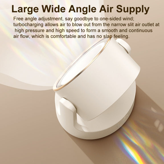 3 In 1 Multifunctional Desktop Fan with LED Light Cosmetic Mirror Rechargeable Oscillating