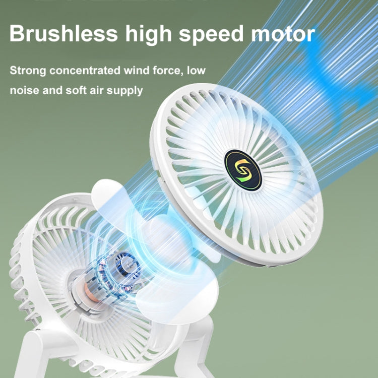 USB Charging Folding Desktop Spray Humidification Fan with Night Light(Green)
