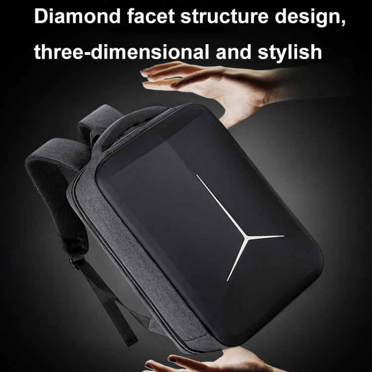 17 inch Multifunctional Water-resistant Business Sports Laptop Backpack with USB Port(Dark Gray)