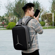 17 inch Multifunctional Water-resistant Business Sports Laptop Backpack with USB Port(Dark Gray)