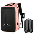 15 inch Large-Capacity Waterproof Business Commuter Laptop Backpack with USB Port(Simplified Pink) - Backpack by PMC TechLife | Online Shopping South Africa | PMC TechLife | Buy Now Pay Later Mobicred