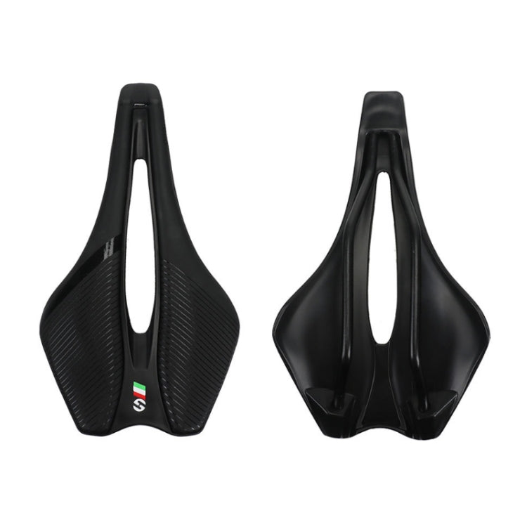 TOSEEK Bicycle Shock-absorbing Comfortable Widened Saddle(Black)