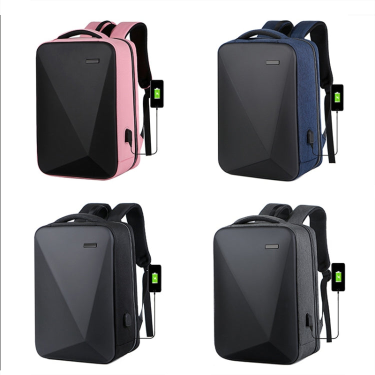 16 inch Large Capacity Password Lock Anti-Theft Laptop Backpack With USB Port(Dark Gray)