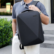 16 inch Large Capacity Password Lock Anti-Theft Laptop Backpack With USB Port(Dark Gray)