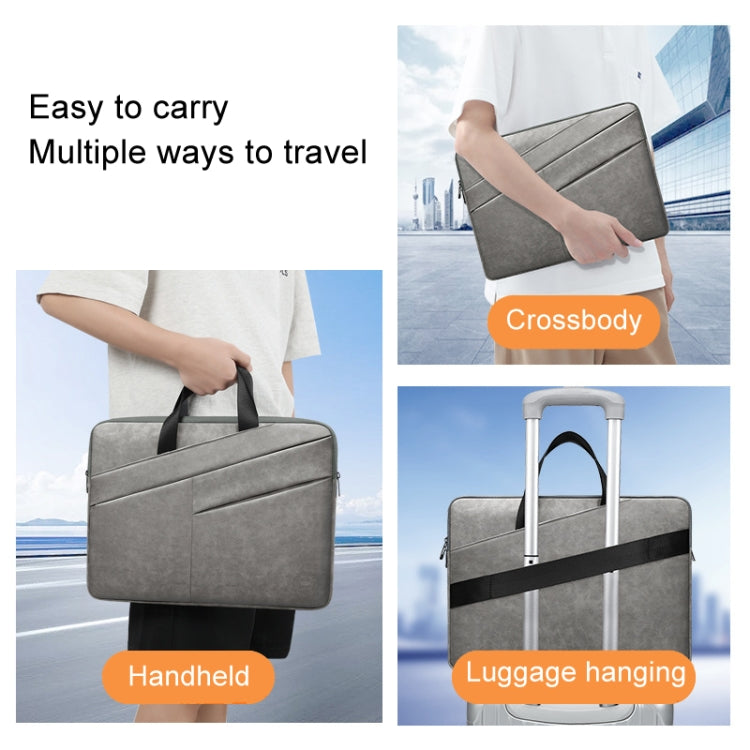 BUBM Portable Computer Bag Notebook Business Travel Bag, Size: 15 inch(Light Gray)