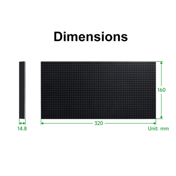 Waveshare RGB Full-color LED Matrix Panel, 5mm Pitch, 64x32 Pixels, Adjustable Brightness(25848)