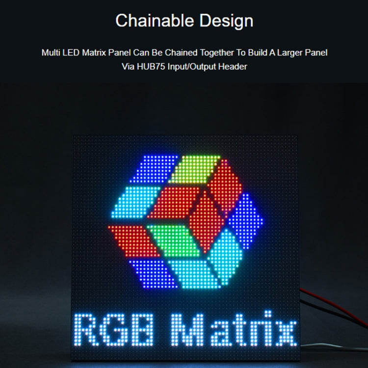 Waveshare RGB Full-color LED Matrix Panel, 5mm Pitch, 64x32 Pixels, Adjustable Brightness(25848)