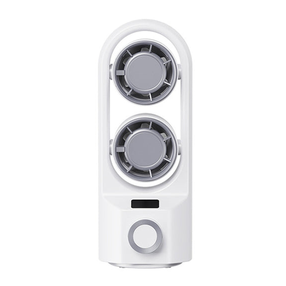Intelligent Digital Display 100-Speed Stepless Speed Desktop Shaking Head Tower Fan(White)