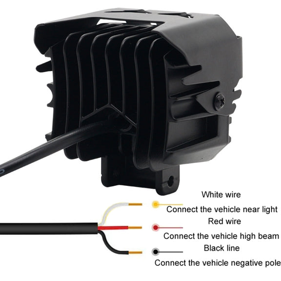 Motorcycle Strong Light With Lens Spotlight Electrical Bike Conversion Spotlight Paving Light(White And Yellow Dual Light)