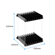 Game Card CD Disk Storage Bracket Wall Mounted Storage CD Case(Black)